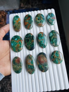 Lote al por mayor de cabujones de crisocola natural de grado AAA, hechos a mano, con propiedades curativas, piedras preciosas sueltas, gran oferta - Product Image 2