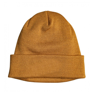 Bonnet en tricot unisexe 100% acrylique couleur unie jaune moutarde, bonnet d'hiver pour adultes, usage décontracté - Product Image 4