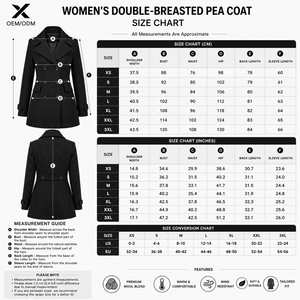 Manteau en laine à double boutonnage pour femmes |   Manteau d'hiver en mélange de laine avec col amovible en fourrure de mouton mérinos |   X Sports City 300g OEM - Product Image 2