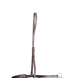 Western Argentina Leather Howdy Print Noseband <b>Tie</b> Down With Leather Strap And Turquoise Conchos - Product Image 2