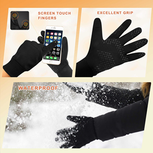 Gants d'hiver haute performance, chauds, avec logo personnalisé, coupe-vent, écologiques, pour le quotidien, les sports de plein air, le cyclisme, la course à pied en hiver - Product Image 2