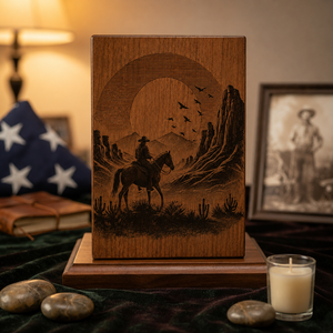 Personalized Wooden <b>Memorial</b> Urn Engraved Cremation <b>Keepsake</b> <b>Box</b> Natural Wood Finish Custom Pet Human Tribute - Product Image 5