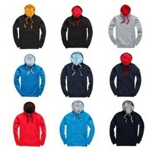 Suministro al por mayor de ropa urbana unisex de otoño, transpirable, 100% algodón, estampada, con cuello alto, de color liso, conjunto deportivo. - Product Image 5