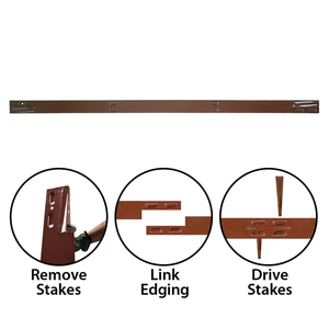 Bordure de paysage en acier galvanisé de haute qualité Long piquet vertical pour la maison Pot de fleur extérieur jardin OEM ODM article - Product Image 5