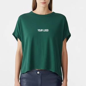 New Arrived oversized Womens T-Shirt 220gsm drop shoulder hip hop Custom DTF Printed Logo Streetwear Summer wear ladies tee OEM - Product Image 1