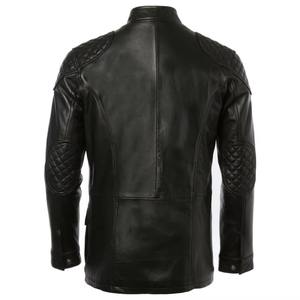 Veste en cuir décontractée pour homme, coupe slim, coupe-vent, col montant, taille personnalisée, prix de gros, matériau de bonne qualité, hiver, véritable cuir - Product Image 5
