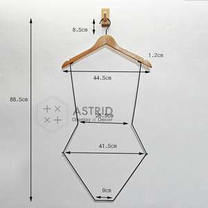 Perchas de Madera Modernas de 39 CM con Logotipo Personalizado para Exhibición en Tiendas, para Trajes de Baño, Bikinis y Ropa de Playa para Mujer, Multifuncionales - Product Image 2