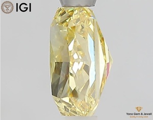 เพชรทรง RADIANT พร้อมใบรับรอง IGI น้ำหนัก 1.51 กะรัต สีเหลืองสดใส ระดับความสะอาด VVS2 เพชร CVD ที่เพาะเลี้ยงในห้องปฏิบัติการ เหมาะสำหรับแหวน - Product Image 3