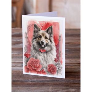Belgian Tervuren Valentine Roses A7 <b>Greeting</b> <b>Cards</b> Pack of 8 Blank <b>Note</b> <b>Cards</b> with Envelopes Whimsical 5x7 Size - Product Image 2