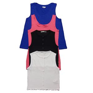 Bas prix rose couleur été décontracté femmes grande taille débardeur Design personnalisé à la mode Slim Fit débardeur pour les femmes de BD - Product Image 5