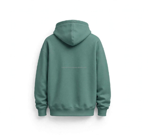 เสื้อฮู้ดผู้ชายสีพื้นผ้าฟลีซสำหรับฤดูหนาว 80/20 เสื้อสเวตเชิ้ตมีฮู้ดแขนยาวลำลอง สกรีนโลโก้ได้ ราคาถูก - Product Image 6
