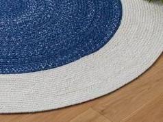 Tapis en corde de coton tressée à la machine, motif floral écologique, antidérapant, adapté aux animaux domestiques, décoration moderne pour salon - Product Image 4