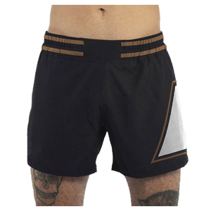 Premium Men's <b>Black</b> & Gold MMA Training Shorts - Quick-Dry Breathable Muai Thai & Grappling <b>Trunks</b> for Gym Fitness - Product Image 2