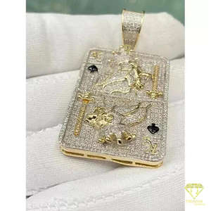 Colgante de Lujo Estilo Hip Hop con Moissanita, Plata de Ley 925, Opciones de Baño de Rodio y Oro por Trisha Jewels - Product Image 6