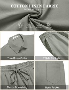 Street Style Summer Suit for Office Party Men's Plus Size Breathable Shorts Shirt <b>Set</b> Two-Piece Wear Custom Logo Design High - Product Image 6