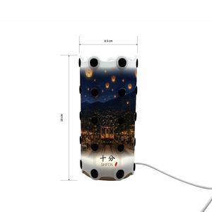 Lampe de table DIY SHIFEN Classic Taiwan Scenic en PP avec abat-jour imprimé personnalisé, design à clipser et base lumineuse en bois LED pour cadeau - Product Image 6