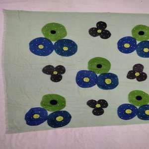 Châle de créateur 100 % laine mérinos, imprimé à la main, brodé, long, léger, antibactérien, coupe-vent, séchage rapide, extensible dans quatre directions - Product Image 3