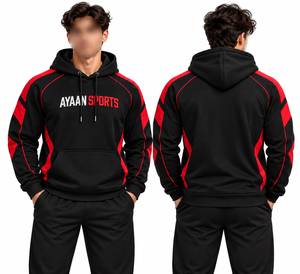 Sweat à capuche sportif personnalisé pour homme, sweat à capuche avec logo personnalisé, vente en gros, streetwear athlétique - Product Image 3