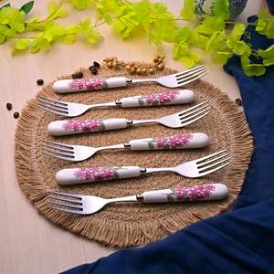 Lilac Charm Eco-Friendly Stainless Steel <b>Forks</b> Luxury Set of 6 for Home Restaurant Kitchen Including Food Picks Salad <b>Forks</b> - Product Image 1