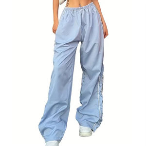 Pantalon de jogging streetwear hip-hop personnalisé pour femme, en polaire respirante, taille haute avec cordon de serrage, vente en gros, prix abordable - Product Image 3