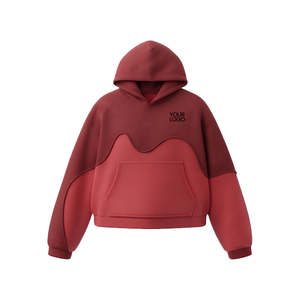 Sudadera con Capucha Extra Grande Personalizada, Diseño de Olas Fluidas, Premium 500 GSM, Corte Recortado - Product Image 2