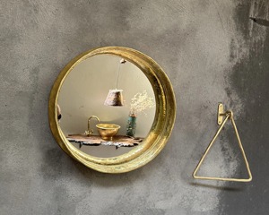 Bold <b>Metal</b> <b>Frame</b> Wall Mirror For Living Room Bedroom And Entryway Creates Strong Modern Statement Decor Wholesale From India - Product Image 1