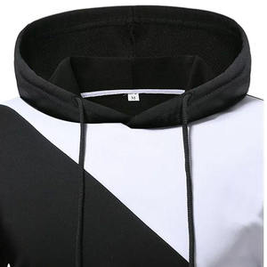Sudadera con Capucha para Hombre, Diseño Color Block, Corte Ajustado, Tejida, Informal, para Otoño, con Bolsillos - Product Image 5