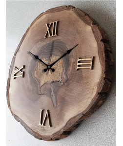 Wooden <b>Wall</b> <b>Clock</b> Round Modern Wood <b>Wall</b> <b>Clock</b> <b>Silent</b> Quartz Analog Bird Branch Pattern Decoration Wood <b>Wall</b> <b>Clock</b> - Product Image 4