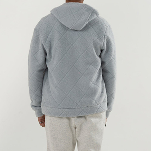 <b>Sherpa</b> Fleece <b>Men</b> Zip Up <b>Hoodie</b> Oversized Warm Teddy Jacket Winter Casual Streetwear Soft Plush Custom Logo Outerwear - Product Image 4