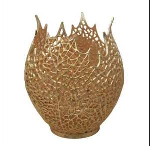 Jarrón de Flores Dorado de Diseño Costero con Acabado Brillante, Arreglos Decorativos Personalizables para Mesa de Boda, Hogar, Ecológico - Product Image 5