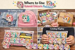 <b>Cute</b> Fantasy Horse Embroidered Iron On Patch 2.5 Inch 100 Pcs Pack 10 Colors Available Applique for Kids Clothes Bags DIY - Product Image 5