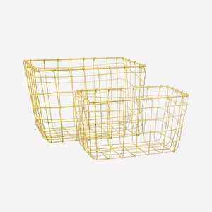 Multi-Purpose <b>Metal</b> Wire Basket with Rose Gold Finish for Farmhouse Kitchen and Pantry Decor - Product Image 3