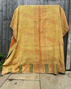 ผ้านวมผ้าแคนธาผ้าฝ้ายวินเทจสวยงามเย็บด้วยมือและซักได้สำหรับใช้ในโรงแรมและในบ้าน - Product Image 3