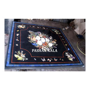 Beautiful Design Handmade <b>Table</b> Top For Home Decor Dining <b>Table</b> Luxury Pattern Black Marble Inlay Handcrafted <b>Coffee</b> <b>Table</b> Top - Product Image 3