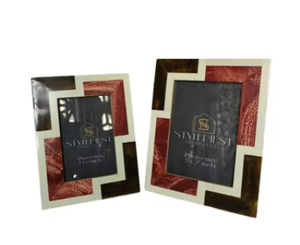 Luxury Handcrafted Natural Scalloped Horn And Bone Inlay Photo <b>Frame</b> Elegant Modern Decorative Picture <b>Frame</b> For High End Home - Product Image 6