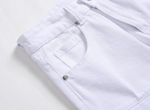 Jeans Skinny Blancs pour Hommes, Tailles 29-42, Nouveau Modèle Slim Fit, Tendance Moto, Jeans Droits en Denim - Product Image 6