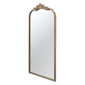 Miroir en arc doré d'inspiration baroque, décoration murale élégante pour salle de bain, chambre et salon, 24x42 pouces - Product Image 2