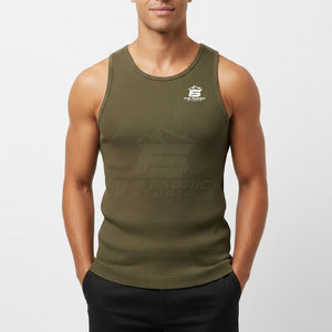 Camiseta sin Mangas para Hombre, Diseño de Color Sólido, Transpirable, Tejida, para Entrenamiento Deportivo, Fitness y Comodidad Diaria - Product Image 2