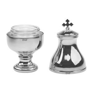 Lámpara de latón brillante para aceite sagrado con tapa, diseño tradicional, para mesa interior, de níquel duradero, para sala de estar, iglesia, hogar - Product Image 4