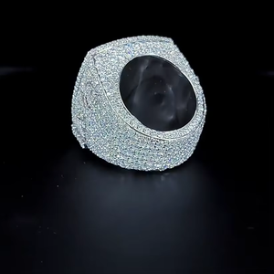 <b>Mens</b> 925 <b>Silver</b> Lab Grown Diamond Baguette <b>Ring</b> Iced Square <b>Signet</b> Statement <b>Ring</b> Luxury Fashion Jewellery Gift - Product Image 6