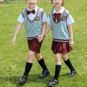 Camiseta de Verano para Niños y Niñas, Estilo Nuevo, con Parches, Cómoda, Uniforme Escolar Personalizado para Primaria - Product Image 2