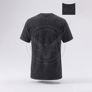 T-shirt surdimensionné 100 % coton vintage délavé à l'acide, T-shirt délavé aux enzymes, T-shirts délavés aux minéraux pour hommes - Product Image 2