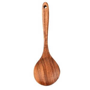 Nouveauté Cuillère de cuisine fendue en bois d'acacia de qualité supérieure, ustensile de cuisine durable pour remuer les aliments, dernier outil de cuisine - Product Image 3