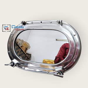 Espejo de Ventana Náutica Rectangular de Aluminio Pulido TANISHKA EXPORTS Hecho a Mano, Ligero, de 15 Pulgadas, Decoración de Pared - Product Image 6