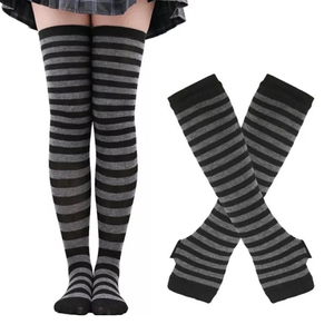Chaussettes hautes de compression antidérapantes en coton et élasthanne de couleur unie pour femmes, en tissu tricoté écologique, pour cosplay et usage quotidien, OEM ODM - Product Image 1