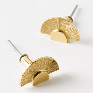 Solid Brass Round <b>Cabinet</b> <b>Knob</b> Brushed <b>Gold</b> Finish Modern Decorative Drawer Pull Wardrobe Door Furniture Handle - Product Image 3