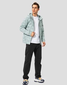 Men's Black Cotton Fleece Joggers With <b>Pineapple</b> Embroidery Drawstring Waist Casual Autumn Pants Regular Fit Full Length - Product Image 4
