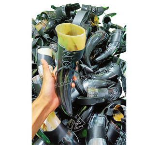 Personalized Polished Organic Material Historical Collector's Norse Ox <b>Drinking</b> Horn Iron <b>Stand</b> Eco-Friendly Natural Crafts - Product Image 2