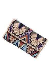 Bolso de hombro bordado con cuentas hecho a mano con flores bonitas y elegantes en el último estilo de moda de lujo de Hiba Enterprises - Product Image 3