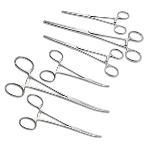Pinces à moustiques professionnelles en acier inoxydable, droites et courbées, 12,5 cm, pinces hémostatiques, instruments chirurgicaux, dentaires et vétérinaires - Product Image 1